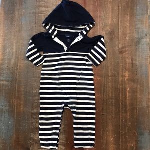 Striped one-piece for baby